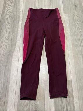 Lululemon Maroon Cropped Leggings Size 4